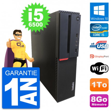 PC Lenovo ThinkCentre M700 SFF Intel i5-6500 RAM 8Go Disque 1To Windows 10 Wifi