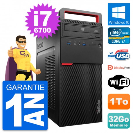 PC Tour Lenovo ThinkCentre M700 Core i7-6700 RAM 32Go Disque 1To Windows 10 Wifi