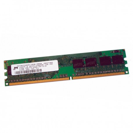 512Mo RAM Micron MT8HTF6464AY-53EB8 DDR2 PC2-4200U 533Mhz 240Pin 1Rx8 1.8v CL4