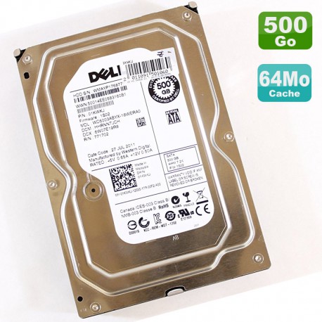 Disque Dur 500Go SATA 3.5" DELL WD Enterprise WD5003ABYX-18WERA0 1KWKJ 7200RPM