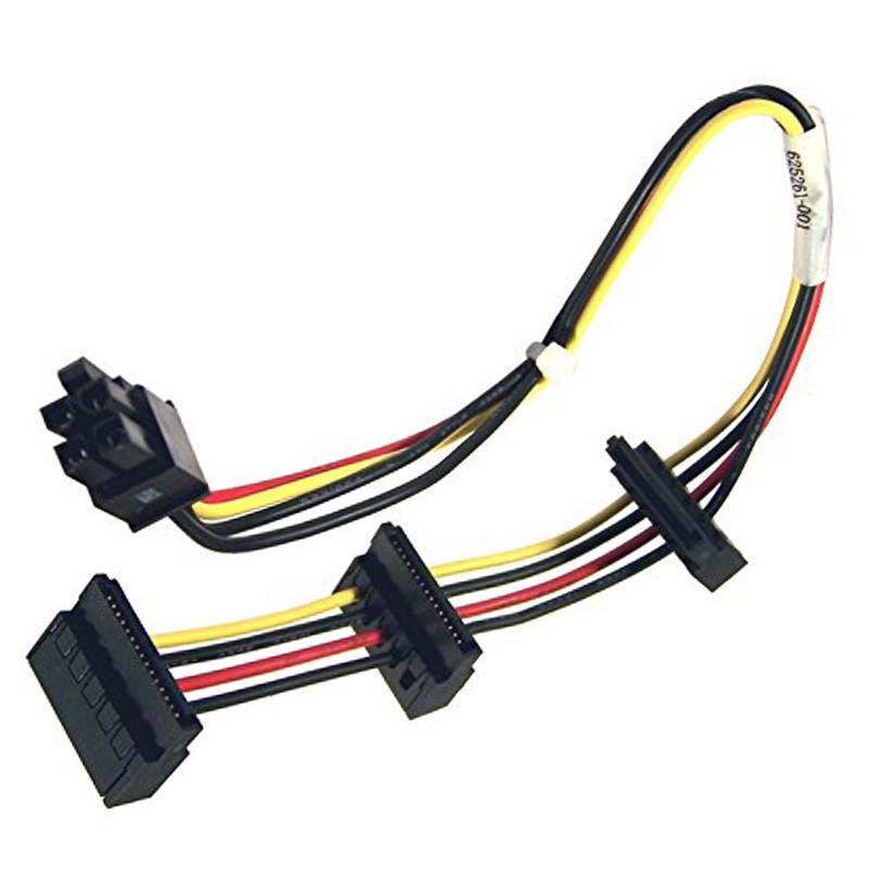 Câble Adaptateur ATX 4-Pin 2x SATA HP 628567-001 6200 6300 8100