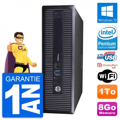 PC HP ProDesk 600 G1 SFF Intel G3220 RAM 8Go Disque Dur 1To Windows 10 Wifi