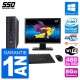 PC HP ProDesk 600 G1 SFF Ecran 19" Intel G3220 RAM 8Go SSD 480Go Windows 10 Wifi