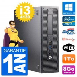 PC HP ProDesk 600 G1 SFF Intel i3-4130 RAM 8Go Disque Dur 1To Windows 10 Wifi