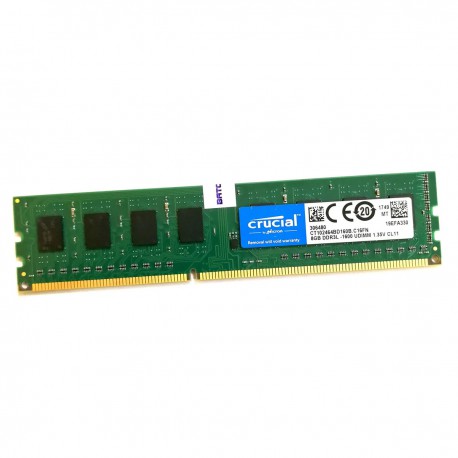 8Go RAM Crucial CT102464BD160B.C16FN DDR3 PC3L-12800U 1600Mhz 2Rx8 1.35v CL11