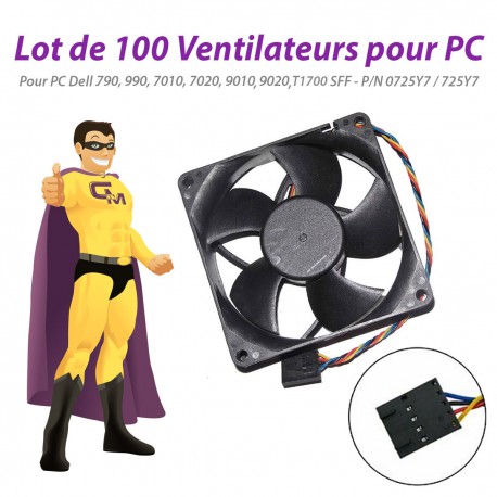 Lot x100 Ventilateurs PC Dell 390 790 990 7010 7020 9010 9020 SFF 0725Y7 725Y7