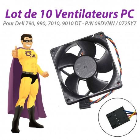 Lot x10 Ventilateurs PC Dell 790 990 7010 9010 DT 09DVNN 0725Y7 9DVNN 725Y7