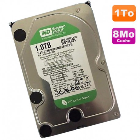 Disque Dur 1To Western DigitalWD10EAVS-00D7B1 3.5" SATA Caviar Green 8Mo