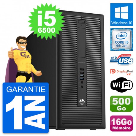 PC Tour HP EliteDesk 800 G2 Intel i5-6500 RAM 16Go Disque 500Go Windows 10 Wifi