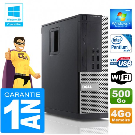 PC DELL 990 SFF Intel G840 Ram 4Go Disque 500 Go Wifi W7