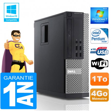 PC DELL 990 SFF Intel G840 Ram 4Go Disque 1 To Wifi W7