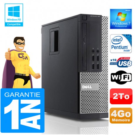 PC DELL 990 SFF Intel G840 Ram 4Go Disque 2 To Wifi W7