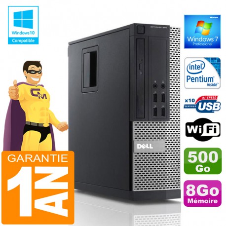 PC DELL 990 SFF Intel G840 Ram 8Go Disque 500 Go Wifi W7