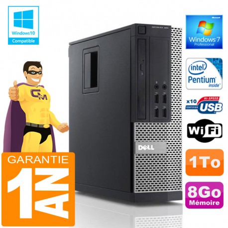 PC DELL 990 SFF Intel G840 Ram 8Go Disque 1 To Wifi W7