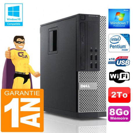 PC DELL 990 SFF Intel G840 Ram 8Go Disque 2 To Wifi W7