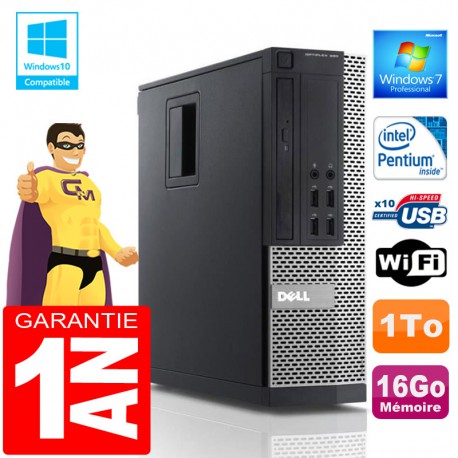 PC DELL 990 SFF Intel G840 Ram 16Go Disque 1 To Wifi W7