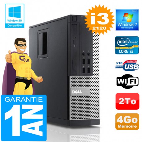 PC DELL 990 SFF Core I3-2120 Ram 4Go Disque 2 To Wifi W7