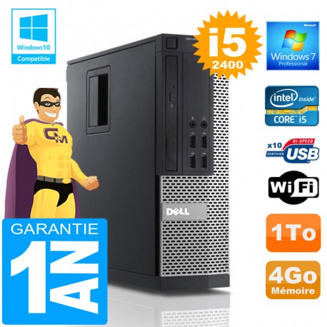 PC DELL 990 SFF Core I5-2400 Ram 4Go Disque 1 To Wifi W7