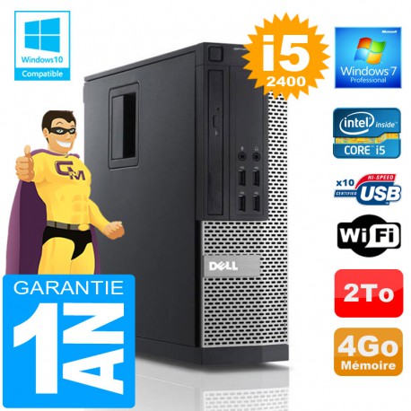 PC DELL 990 SFF Core I5-2400 Ram 4Go Disque 2 To Wifi W7