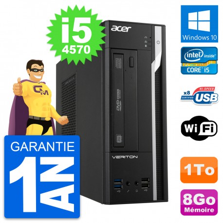 PC Acer Veriton X2632G SFF Intel i5-4570 RAM 8Go Disque Dur 1To Windows 10 Wifi