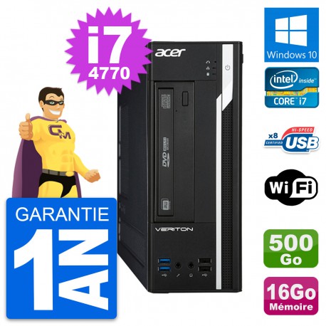 PC Acer Veriton X2632G SFF Intel i7-4770 RAM 16Go Disque 500Go Windows 10 Wifi