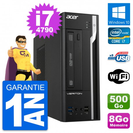 PC Acer Veriton X2632G SFF Intel i7-4790 RAM 8Go Disque 500Go Windows 10 Wifi