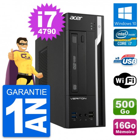 PC Acer Veriton X2632G SFF Intel i7-4790 RAM 16Go Disque 500Go Windows 10 Wifi