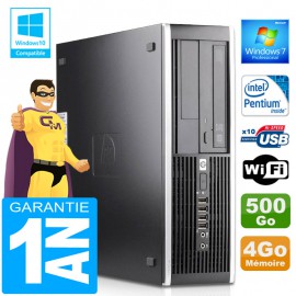 PC HP Compaq 6000 Pro SFF Intel E6300 Ram 4Go Disque 500Go Graveur DVD Wifi W7