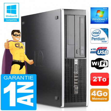 PC HP Compaq 6000 Pro SFF Intel E6300 Ram 4Go Disque 2 To Graveur DVD Wifi W7