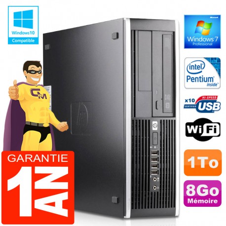 PC HP Compaq 6000 Pro SFF Intel E6300 Ram 8Go Disque 1 To Graveur DVD Wifi W7