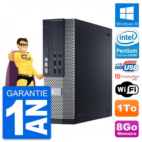 PC Dell 9020 SFF Intel Pentium G3220 RAM 8Go Disque Dur 1To Windows 10 Wifi