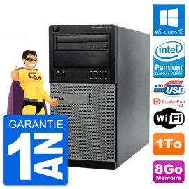 PC Tour Dell 7010 Intel Pentium G2020 RAM 8Go Disque Dur 1To Windows 10 Wifi