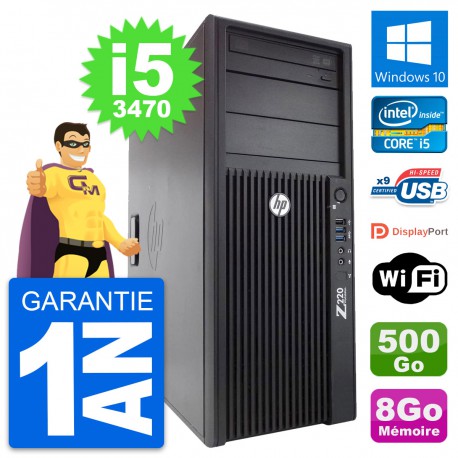 PC Tour HP WorkStation Z220 Core i5-3470 RAM 8Go Disque 500Go Windows 10 Wifi