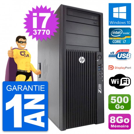 PC Tour HP WorkStation Z220 Core i7-3770 RAM 8Go Disque 500Go Windows 10 Wifi