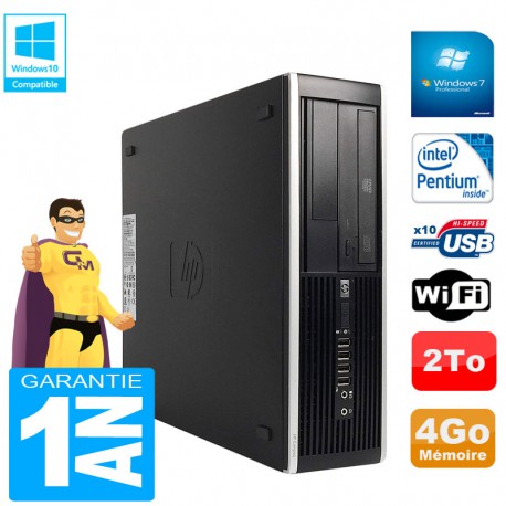 PC HP Compaq Pro 6300 SFF G630 RAM 4Go Disque 2To Graveur DVD Wifi W7