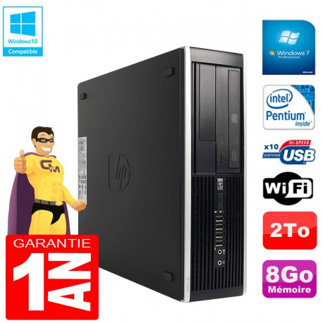 PC HP Compaq Pro 6300 SFF G630 RAM 8Go Disque 2To Graveur DVD Wifi W7