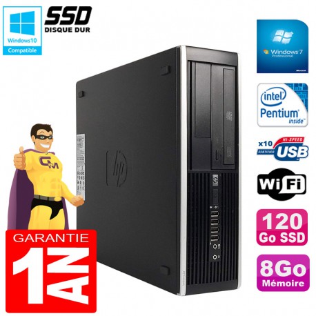 PC HP Compaq Pro 6300 SFF G630 RAM 8Go Disque 120Go SSD Graveur DVD Wifi W7