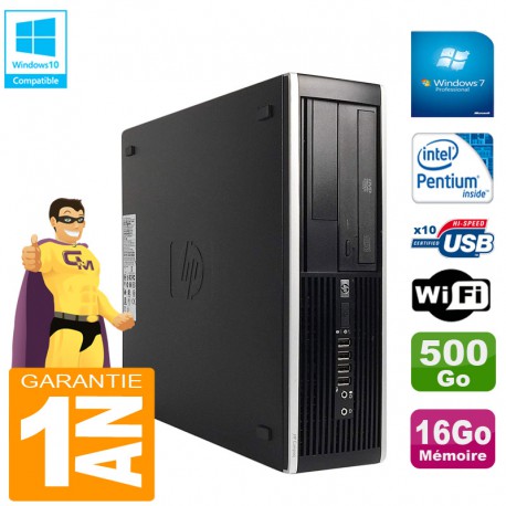 PC HP Compaq Pro 6300 SFF G630 RAM 16Go Disque 500Go Graveur DVD Wifi W7