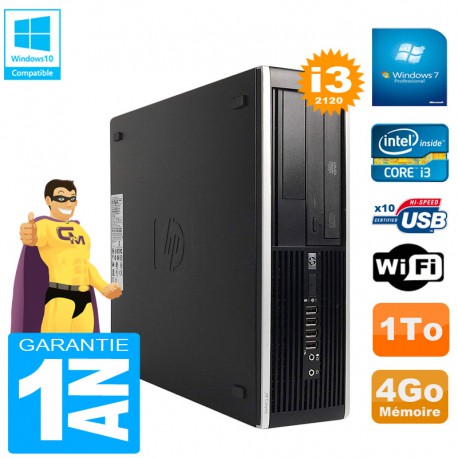 PC HP Compaq Pro 6300 SFF I3-2120 RAM 4Go Disque 1To Graveur DVD Wifi W7