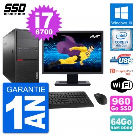 PC Tour Lenovo M800 Ecran 22" Intel i7-6700 RAM 64Go SSD 960Go Windows 10 Wifi