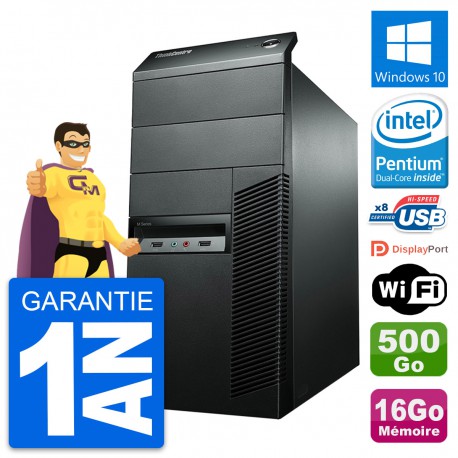 PC Tour Lenovo ThinkCentre M92p G2020 RAM 16Go Disque Dur 500Go Windows 10 Wifi