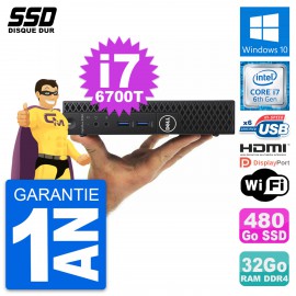 Mini PC Dell 3050 Micro Intel i7-6700T RAM 32Go SSD 480Go HDMI Windows 10 Wifi