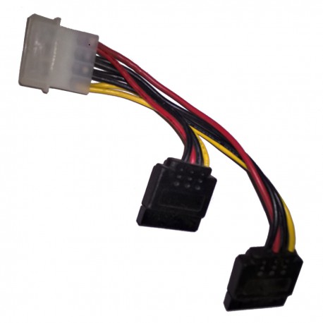 Câble Doubleur Molex Mâle vers 2x SATA 13/6cm Alimentation Power Supply Adapter