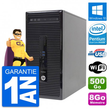 PC Tour HP ProDesk 400 G2 MT Intel G3220 RAM 8Go Disque 500Go Windows 10 Wifi