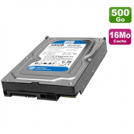 Disque Dur 500Go SATA 3.5" Western Digital WD5000AAKX-08U6AA0 03T7041 7200RPM