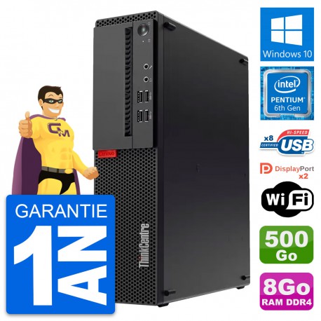 PC Lenovo ThinkCentre M910s SFF Intel G4400 RAM 8Go Disque 500Go Windows 10 Wifi