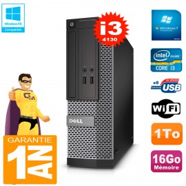 PC DELL 3020 SFF Core I3-4130 RAM 16Go Disque 1 To Graveur DVD Wifi W7