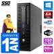 PC HP EliteDesk 705 G1 SFF AMD PRO-7300B RAM 8Go SSD 120Go Windows 10 Wifi