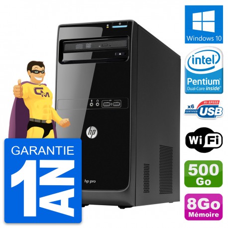 PC Tour HP Pro 3500 MT Intel Pentium G2020 RAM 8Go Disque 500Go Windows 10 Wifi