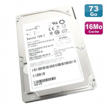 Disque Dur 73Go 2.5" SAS Seagate Savvio 10K.2 ST973402SS 9F4066-043 0HT952 S229